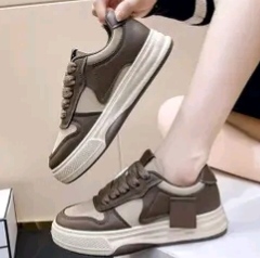 Women's Brown Chunky Platform Sneakers